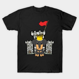 Funny dachshund is the king of the castle T-Shirt